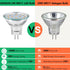 4 Pack 3W MR11 LED Landscape Light Bulbs, Low Voltage 12V, 20W Halogen Replacement, GU4 Bi-Pin Base, Soft White 3000K