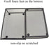 HAHIYO Stackable Mesh Tray Cup 9 x 6 x 2 inches Sturdy Container for Desk Drawer Organizer Collection for Home Office School Kitchen Soft Foam Feet No Sharp Edges 1 Pack Black