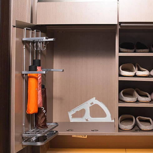 Garneck Shoe Cabinet Flip Frame Metal Hinges Practical Shoe Rack Drawer Bracket Stainless Steel Single Layer