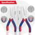 WORKPRO 2-Piece 6" Mini Needle Nose Pliers Set, Long Nose and Bent Nose Pliers with Comfort Grip Handles