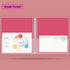 Glitter 3 Ring Binder Organizer, 1 Inch Binder Holds 300 Pages, Waterproof Durable View Binder, Pink, 10.5'' x 11.5''