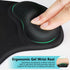 Soqool Mouse Pad, 2 Pack Ergonomic with Gel Wrist Rest Support, Non-Slip PU Base, Durable and Easy to Clean, Black