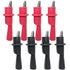 8PCS Multimeter Alligator Clips Set, Test Probe Push On Alligator Clips, 4 Red + 4 Black (MACTPPC-R-B-8)