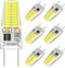 G8 LED Bulb Dimmable 3W T4 JCD Type Bi-Pin Base Daylight White 6000K 120V, 6 Pack