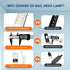 24in KIRKAS Half Moon Light for Nail Desk with Phone Holder, Nail Desk Lamp Adjustable Color Brightness, Arch Nail Tech