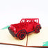 Red Jeep Pop Up Card - Birthday, Thank You, Love, Graduation, Anniversary, Romantic Cards for Man, Woman, Lady, Girl,