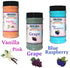 3-Pack 14oz 50 Grape, Pink Vanilla & Blue Raspberry Flavored Flossugar - Jars - Cotton Candy Cones - Ready-to-Use