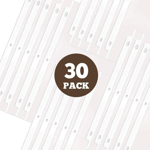 Heavy Duty Recipe Protectors, 30 Pack, Holds Standard 8.5" x 11" Paper, Reinforced Holes
