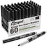 Dry Erase Markers Bulk, 60 Pack Black Low Odor Fine Point Markers for Whiteboard Use
