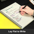 CAGIE 5 Subject Notebook with Dividers, 220 Pages, A5 Spiral Bound, Wide Ruled, Black