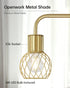6W Bulb, Brass Gold Standing Floor Lamp for Living Room - Modern Industrial Design with LED Foot Switch, Metal Tall