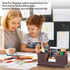 PUSU Desk Pencil Holder - PU Leather Pen Holder for Desk, Multifunctional Organizer with 4 Compartments