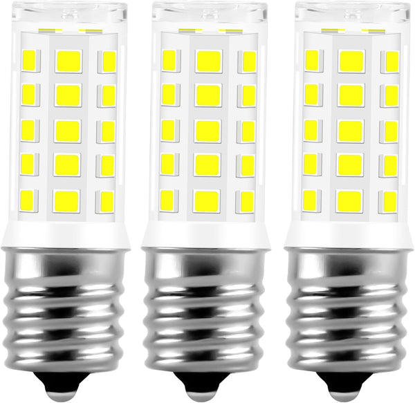 E17 Appliance LED Light Bulb, Kei D28A 6000K 3W Daylight White, Compatible for Frigidaire Kenmore, 3-Pack