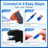 Baomain 100-Pack 0.187" Female Quick Disconnect Spade Terminals - 16-14 AWG 4.8mm Insulated Crimp Connectors Blue