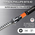 10-Pack Phillips Bits #2 Impact Magnetic, 2-Inch Long PH2 Bits, Premium S2 Alloy Steel Drill Bits