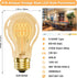 A19 Vintage LED Edison Bulbs 60 Watt, 4-PACK Dimmable E26 A19 6W LED 2700K Warm White Light Bulbs, E26 Base 6W LED Equal 60W A19/A60 Decorative Spiral LED Amber Light Bulb, 500LM (Upgrade Version) by BLINGCOLOR