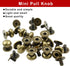 12pcs Mini Drawer Pulls, 0.31" x 0.39" Round Cabinet Knobs, Antique Bronze Handles for Dresser Closet Jewelry Box