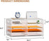 Marbrasse 4 Tier White Desktop Literature Organizer - Mesh Paper Organizer Desk Organizers for Office, Home, School