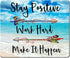 Beaches Sunny Day Mouse Pad, Stay Positive Work Hard Motivational Quote for Office Decor