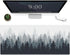 Galdas XXL Gaming Mouse Mat with Forest Background Pattern, Non-Slip Rubber, Stitched Edges, Thin Pad (31.5 x 11.8 x