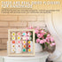 TAEYONK 3 Dimmable Handmade Dried Flower LED Cute lamp, Way Cute Pressed Flower Bedside Lamp with Wooden Frame