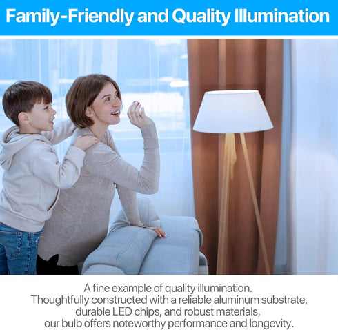 ORALUCE A19 LED Light Bulb, 60 Watt Equivalent, E26 Base, 6500K Cool White, 12 Pack