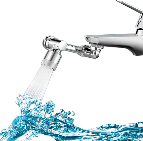 1080 Swivel Faucet Aerator - Universal Robotic Arm Kitchen Bathroom Sink Aerator with Two Water Outlet Modes