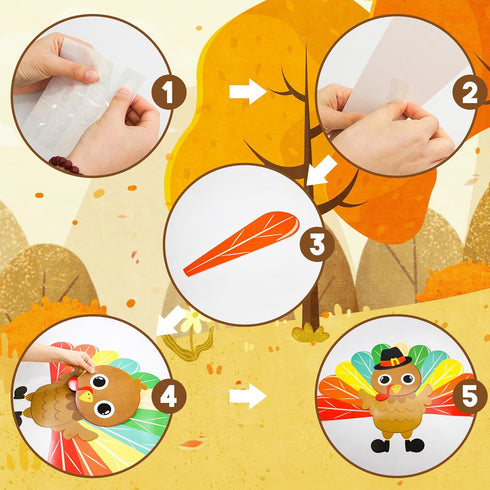 Thanksgiving Turkey Bulletin Board Decoration Set, Fall Classroom Decor School Supplies