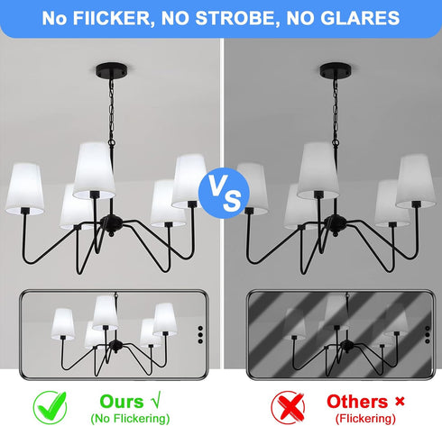 aooshine Q50 Dimmable LED Light Bulbs, 6W 5000K Warm White, E26 Base, 120 Volts