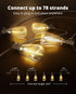 25FT IPX5 10+1 ST38 Bulbs, 2700K VIPAR Outdoor String Lights LED Patio Lights Waterproof with Shatterproof Edison