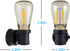GE Vintage LED Edison Night Light, Plug-in Dusk to Dawn Sensor, Black