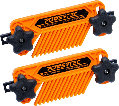 POWERTEC Featherboards for Router Table Fence, Bandsaw, Tandem Feather Boards Fit T-Track