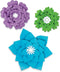 Carson Dellosa 3D Flower Bulletin Board Decorations, Blue, Purple, Green Paper Flowers for Wall Parties Classroom