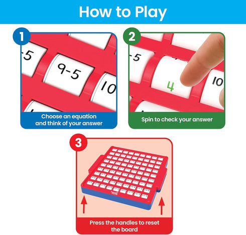 hand2mind Subtraction Practice Board, Math Facts Games, Number Games, Math Manipulatives Kindergarten, Educational