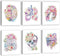 CHDITB Medical Human Anatomy Wall Art, Medical Anatomical Art Set of 6(12x16),Floral