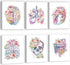 CHDITB Medical Human Anatomy Wall Art, Medical Anatomical Art Set of 6(12x16),Floral