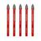 FOCSTOL 5pcs Masonry Concrete Drill Bit Set, 6mm Carbide Bits with Triangle Shank for Softer Materials