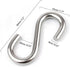 2 Pack 3.3-Inch Heavy Duty S Hooks, 304 Stainless Steel Hammock Hooks with Maximum Load Capacity of 557 lbs