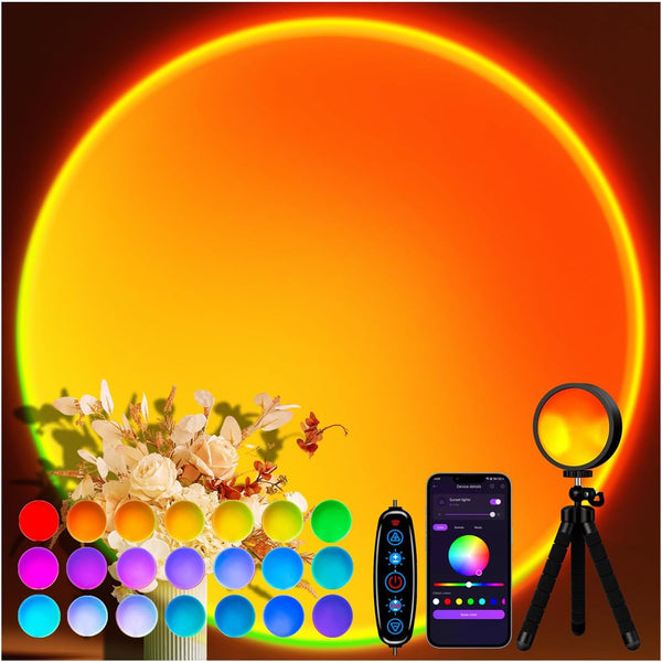Sunset Lamp, Sun Light Projector for Aesthetic Room Decor,RGB Color Changing Night