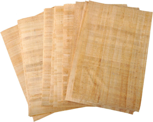 Egyptian Papyrus Blank Paper Set of 20 Sheets for Teaching Ancient Hieroglyphic History, 8x12in (20x30cm) Scrapbooking