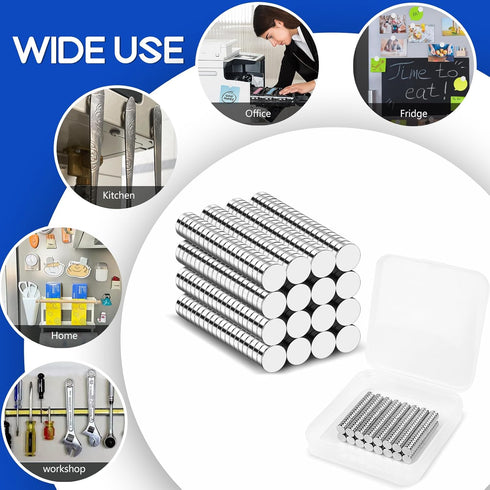 320Pcs Fridge Magnets, 6x2mm Small Refrigerator Magnets, Mini Magnets for Crafts, Office, School, and Round Button