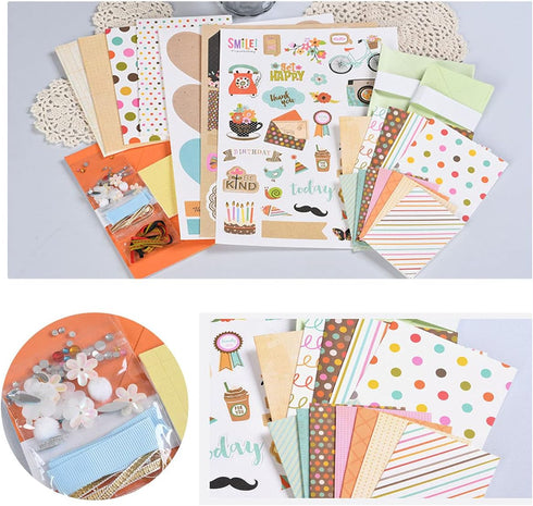 Huralona Handmade DIY Greeting Card Kits, 16 Blank Cards with Colorful Envelopes for Craft Birthday Invitations