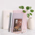 Set, NUOBESTY Expandable Rose Gold Book Holder and Bookend Metal Adjustable Desktop Book Rack for Student Desk Storage