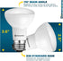 SUNPERIAN 6 Pack BR20 LED Bulb, 6W=50W, 4000K Cool White, 550 Lumens, Dimmable Flood Light Bulbs for Recessed Cans