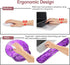 Mouse Pad with Wrist Support, Ergonomic Gel Memory Foam Keyboard Rest, Beautiful Purple Glitter for Office Decoration