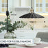 Dimming 5.9ft Plug in Pendant Light Stepless Hanging Lamp Lotus Leaf Lampshad, Industrial Hanging Light with Cord Metal