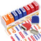 Self Inking Office Stamp Set, 8 Pcs Business Stamp Message Approved, Completed, Scanned, Faxed with Storage Tray
