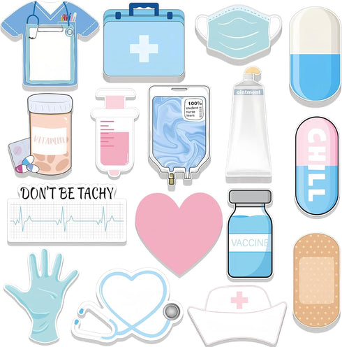 Sepbyxw 16 Pack Mini Funny Nurse Sticky Notes Nursing Student Essentials School Nurse