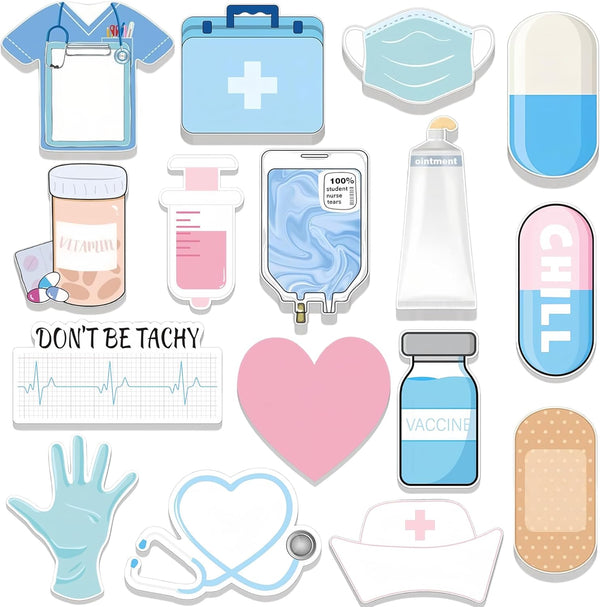 Sepbyxw 16 Pack Mini Funny Nurse Sticky Notes Nursing Student Essentials School Nurse