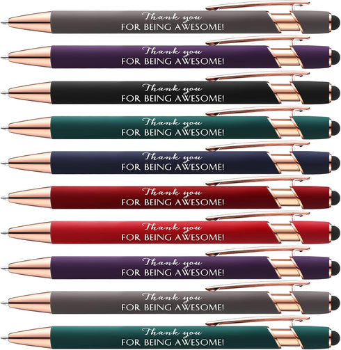 Ctosree 50 Pcs Employee Appreciation Gifts Pens, Inspirational Quotes in Bulk, Thank You Gifts for Coworker, Black Ink